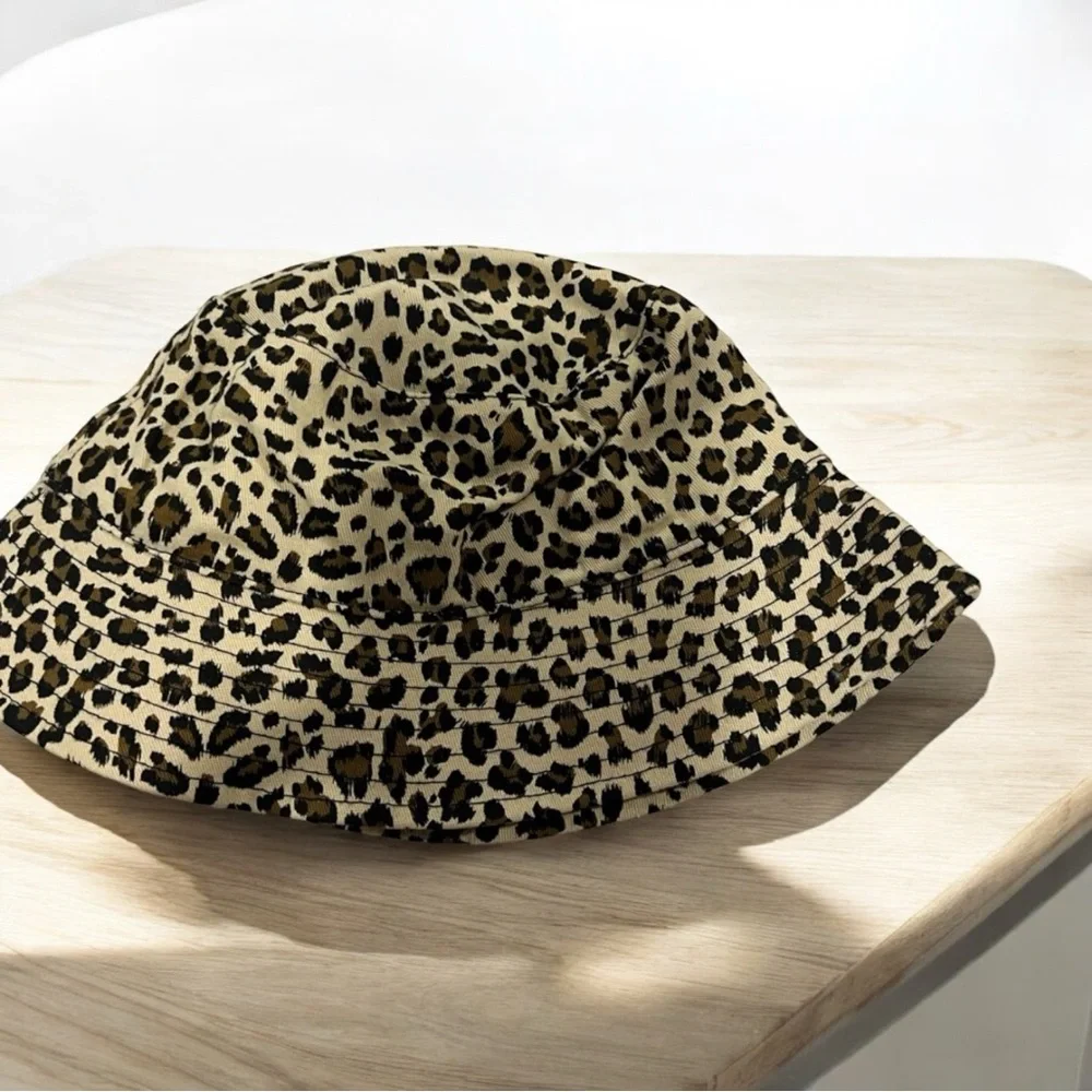 Olivia + Kate Leopard Print Bucket Hat